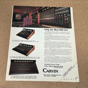 Frank Zappa - Carvin MX Series Mixera - 1983 Print Advertisement